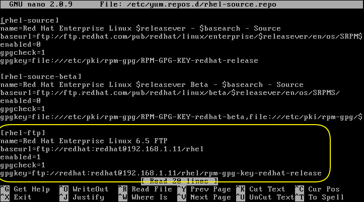 adding rhel ftp to /etc/yum.repos.d/rhel-source.repo